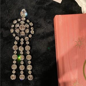 Authentic Gucci Crystal Palladium Brooch